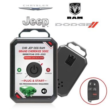 Jeep Grand Cherokee Chrysler 2015-2021 vairo užrakto emuliatorius (nereikia programuoti)