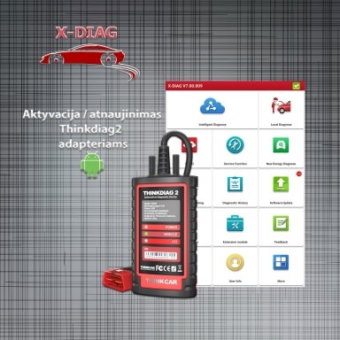 X-DIAG pilna aktyvacija skirta Thinkdiag 2 adapteriui